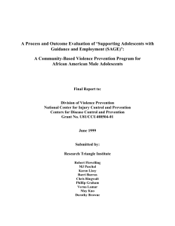 A Process and Outcome Evaluation of ASupporting Adolescents with
