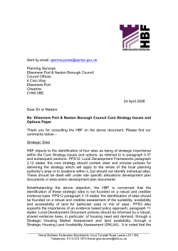 E Port and Neston Core Strategy Isssues Options April 2008