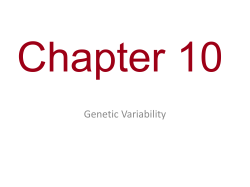 Genetic Variability