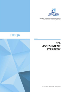 RPL Assessment Strategy