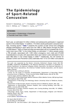 The Epidemiology of Sport-Related Concussion