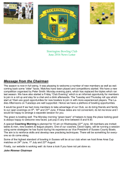 - Storrington Bowling Club