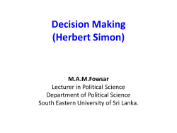 Decision Making (Herbert Simon)