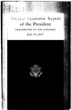Economic Report of the President Mid-Year 1947