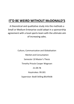 R: Sports sponsorship.