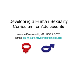 Developing a Human Sexuality Curriculum for Adolescents