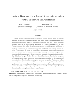 Business Groups as Hierarchies of Firms