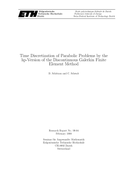 Time Discretization of Parabolic Problems by the hp