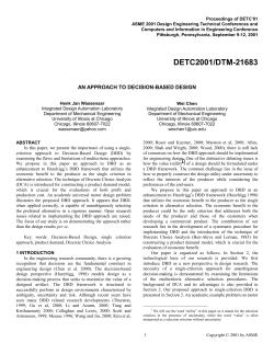 An Approach to Decision Based Design