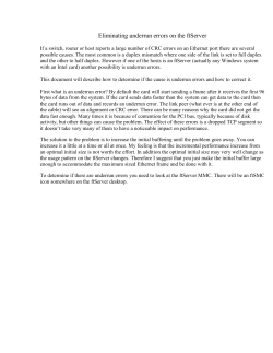 Eliminating underrun errors on the ftServer