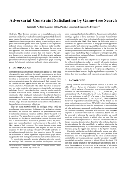 Adversarial Constraint Satisfaction by Game-tree Search