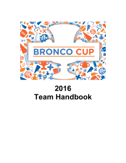 2016 Team Handbook - Homecoming