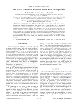 Time-resolved photoemission of correlated electrons driven out of