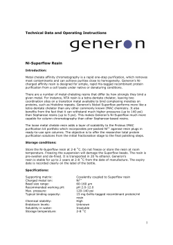 1 Technical Data and Operating Instructions Ni-Superflow