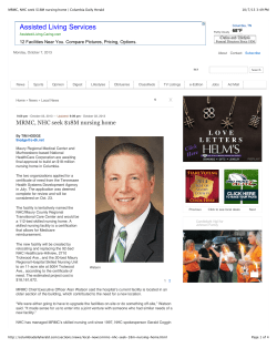 MRMC, NHC seek $18M nursing home | Columbia Daily Herald