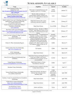 scholarships - Kershaw County School District