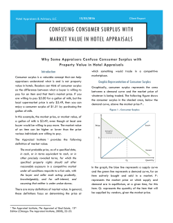 Confusing Consumer Surplus with Market Value in Hotel Appraisals
