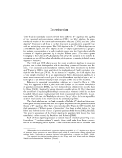 Introduction This thesis is essentially concerned with three different