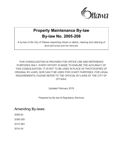 Property Maintenance By-law No. 2005-208 - Documents