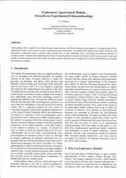 Exploratory Agent-based Models
