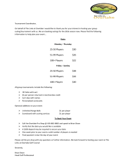 25-50 Players $30 51-99 Players $26 100+ Players $22 25