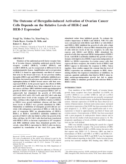 The Outcome of Heregulin-induced Activation of