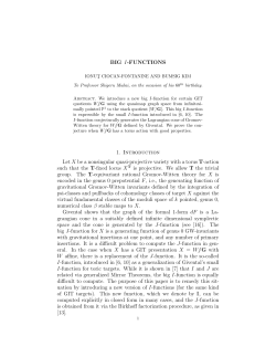 BIG I-FUNCTIONS 1. Introduction Let X be a nonsingular quasi