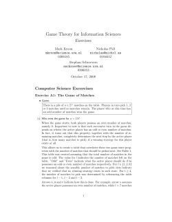 Game Theory for Information Sciences