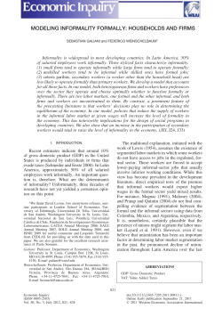 modeling informality formally: households and firms
