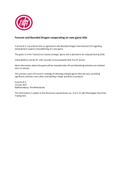 Funcom and Bearded Dragon cooperating on new game title