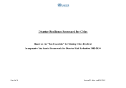 Disaster Resilience Scorecard for Cities
