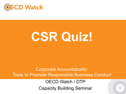 CSR Quiz - OECD Watch