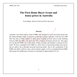 The First Home Buyer Grant and house prices in Australia