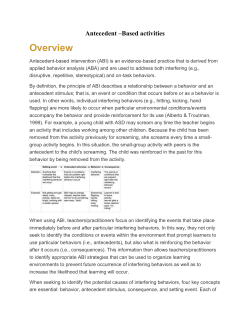 Antecedent-Based Intervention Strategies