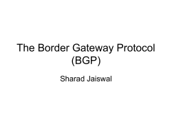 The Border Gateway Protocol (BGP)