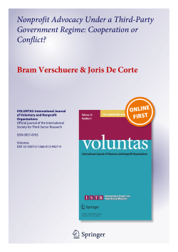 Nonprofit Advocacy Under a Third-Party Government Regime