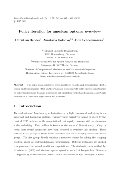 Policy iteration for american options: overview