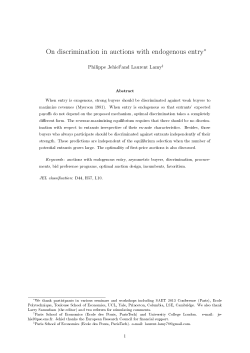 On discrimination in auctions with endogenous entry