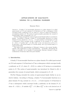 Applications of Zalcman`s Lemma to Q m