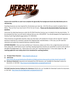 Anyone who would like to coach must complete the