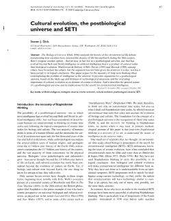 Cultural evolution, the postbiological universe and SET1
