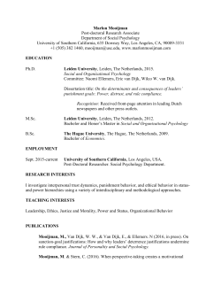 CV here - MARLON MOOIJMAN