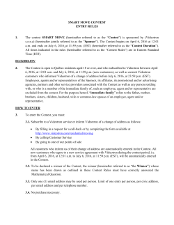 SMART MOVE CONTEST ENTRY RULES 1. The contest SMART