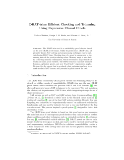 DRAT-trim: Efficient Checking and Trimming