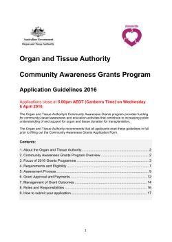 3. Focus of 2016 Grants Programme