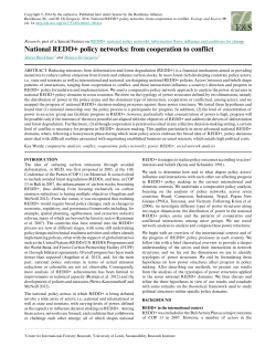 National REDD+ policy networks: from cooperation to conflict