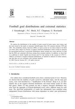 Football goal distributions and extremal statistics