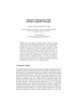 Experience Management Using Storyline Adaptation Strategies