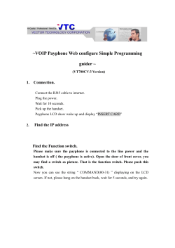 ~VOIP Payphone Web configure Simple Programming guider ~ (VT7
