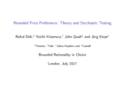 Revealed Price Preference: Theory and Stochastic